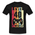 Gamer 40. Geburtstag Zocken Level 40 Unlocked Geschenk T-Shirt - black