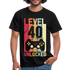 Gamer 40. Geburtstag Zocken Level 40 Unlocked Geschenk T-Shirt - black