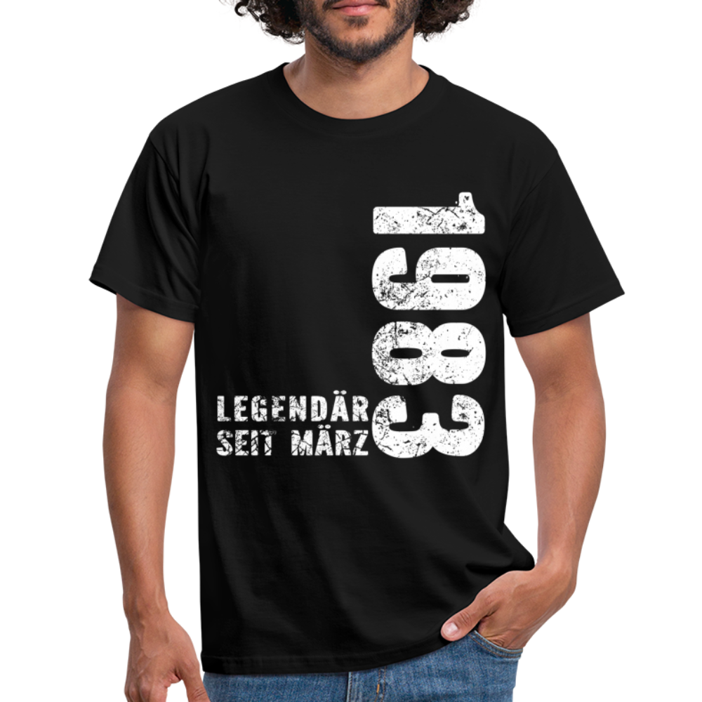 39. Geburtstag Legendär seit 1983 Geschenk Männer T-Shirt - black