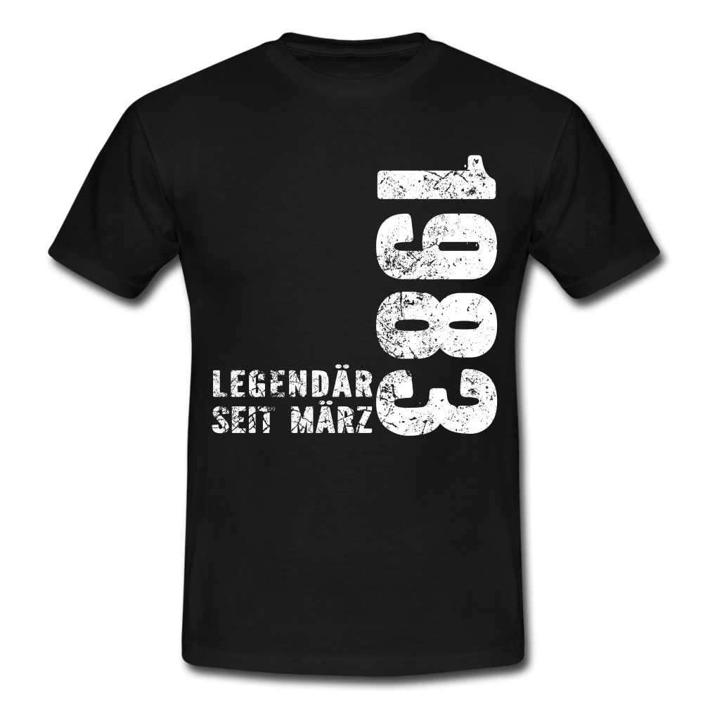 39. Geburtstag Legendär seit 1983 Geschenk Männer T-Shirt - black