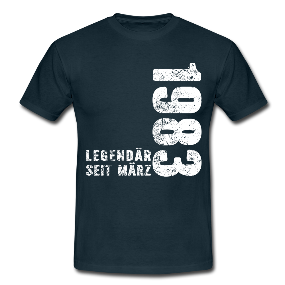 39. Geburtstag Legendär seit 1983 Geschenk Männer T-Shirt - navy