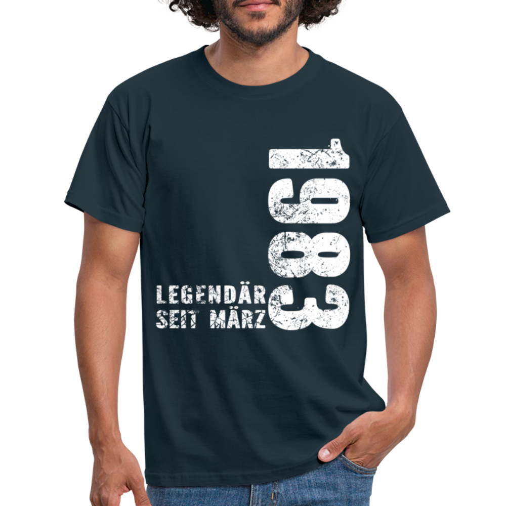 39. Geburtstag Legendär seit 1983 Geschenk Männer T-Shirt - navy