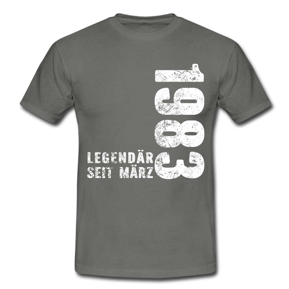 39. Geburtstag Legendär seit 1983 Geschenk Männer T-Shirt - graphite grey