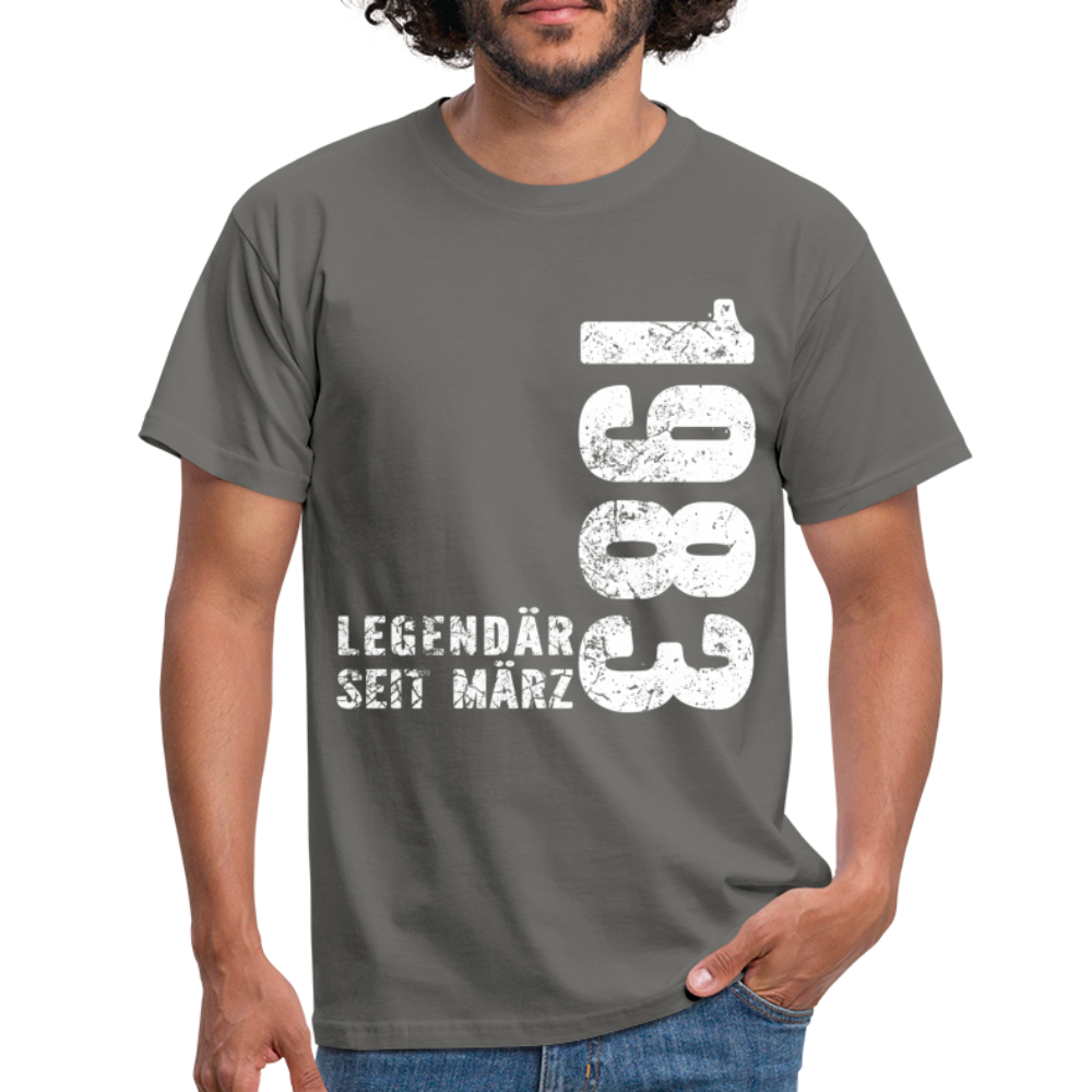 39. Geburtstag Legendär seit 1983 Geschenk Männer T-Shirt - graphite grey