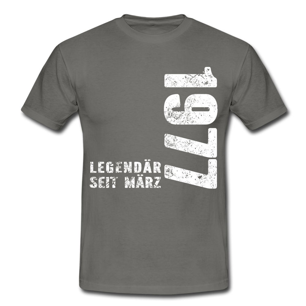 45. Geburtstag Legendär seit 1977 Geschenk Männer T-Shirt - graphite grey