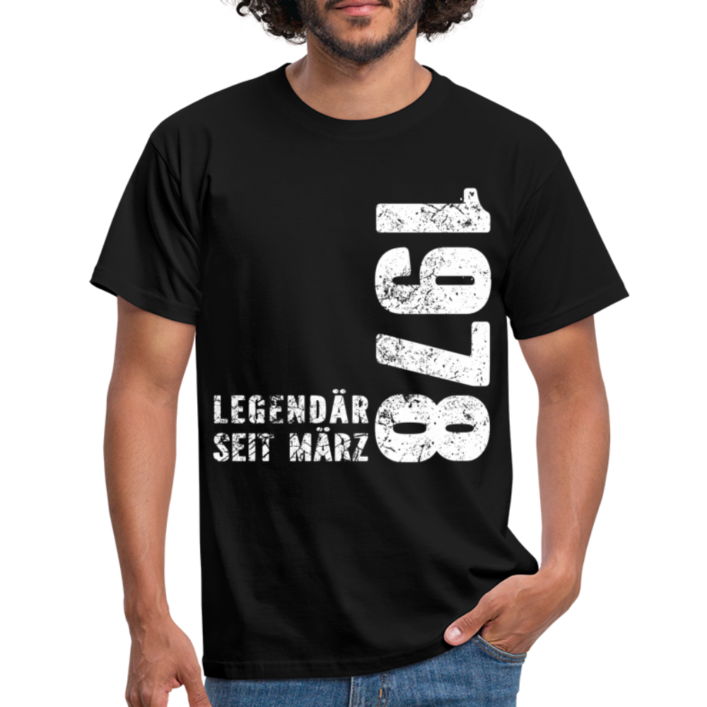 44. Geburtstag Legendär seit 1978 Geschenk Männer T-Shirt - black