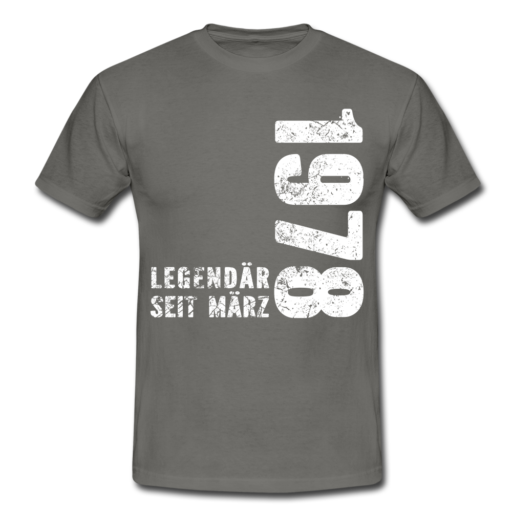 44. Geburtstag Legendär seit 1978 Geschenk Männer T-Shirt - graphite grey