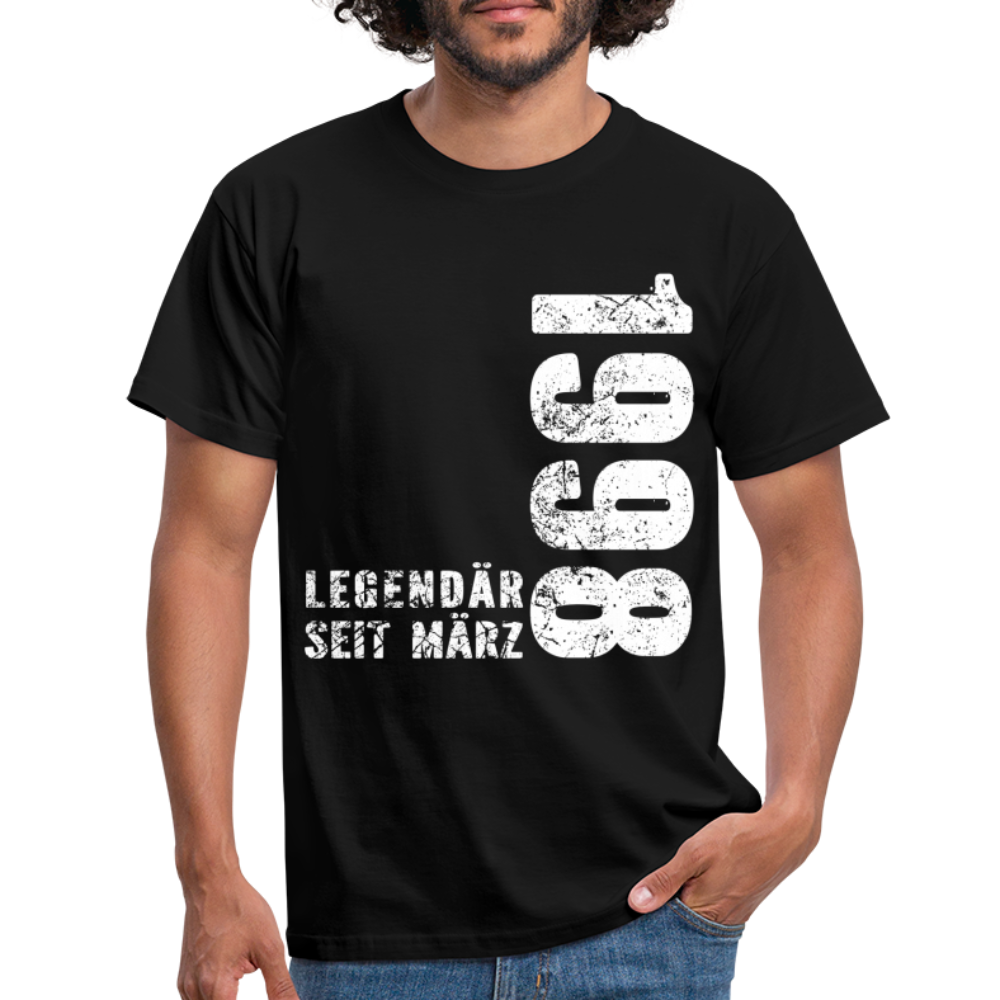 24. Geburtstag Legendär seit 1998 Geschenk Männer T-Shirt - black