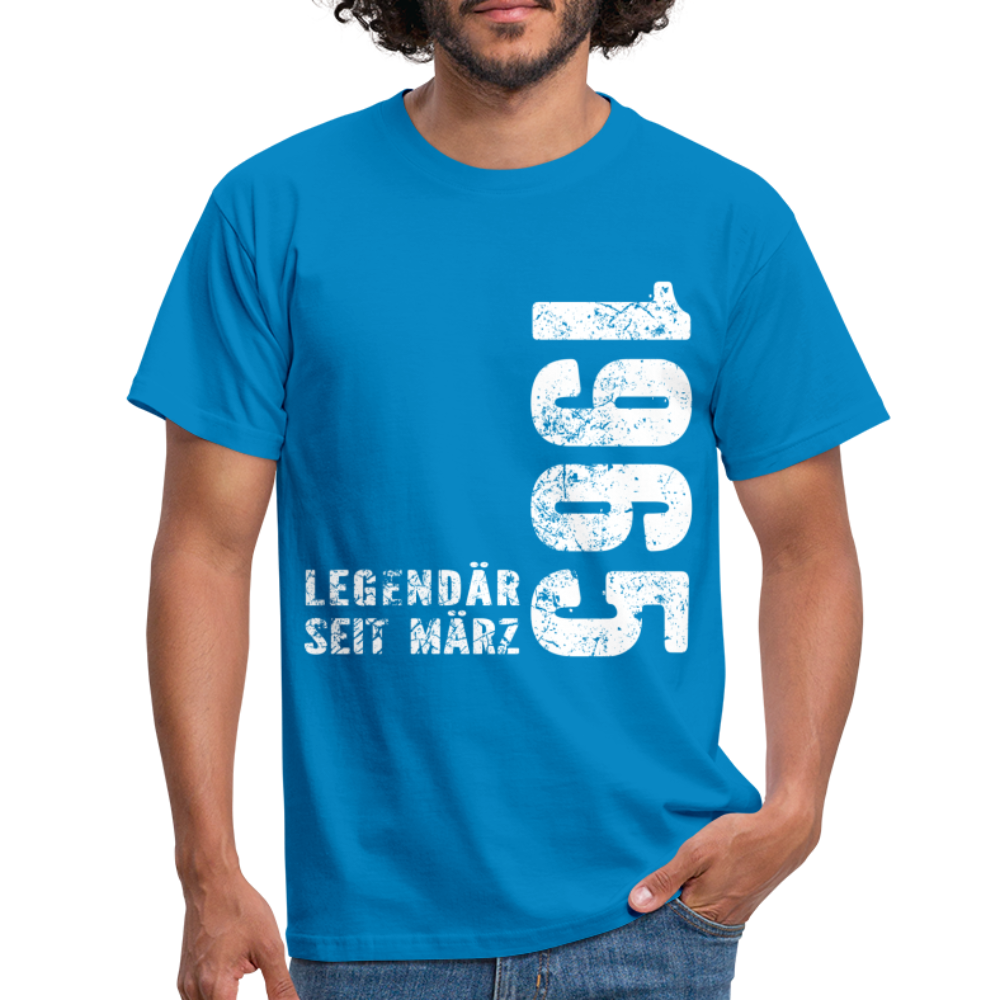 57. Geburtstag Legendär seit 1965 Geschenk Männer T-Shirt - royal blue
