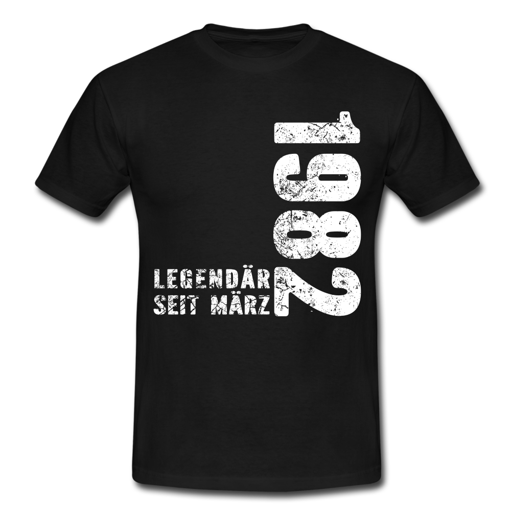 40. Geburtstag Legendär seit 1982 Geschenk Männer T-Shirt - black