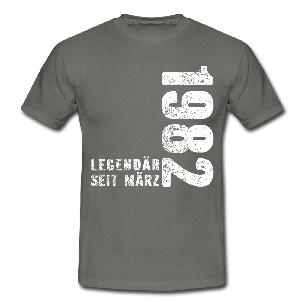 40. Geburtstag Legendär seit 1982 Geschenk Männer T-Shirt - graphite grey