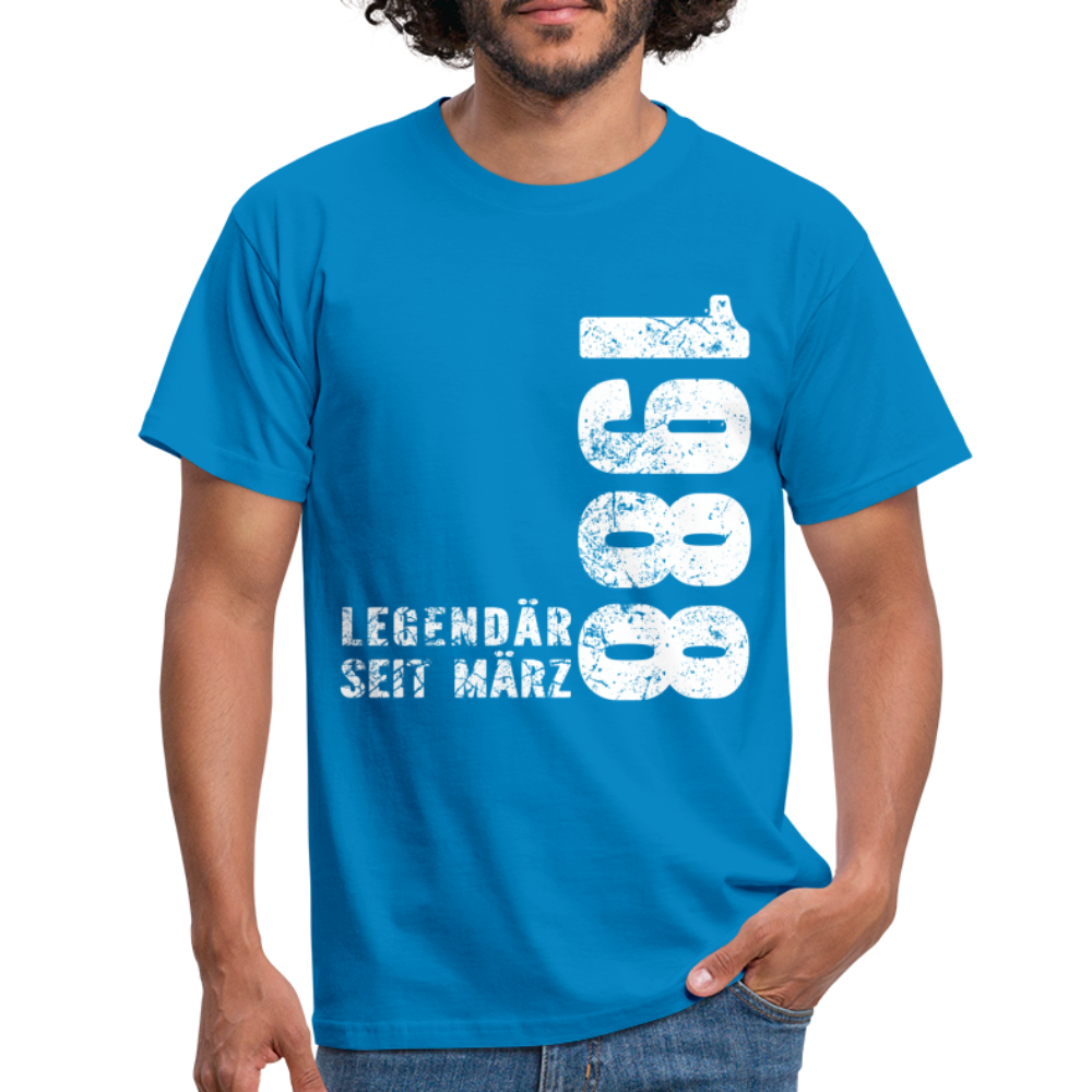 34. Geburtstag Legendär seit 1988 Geschenk Männer T-Shirt - royal blue