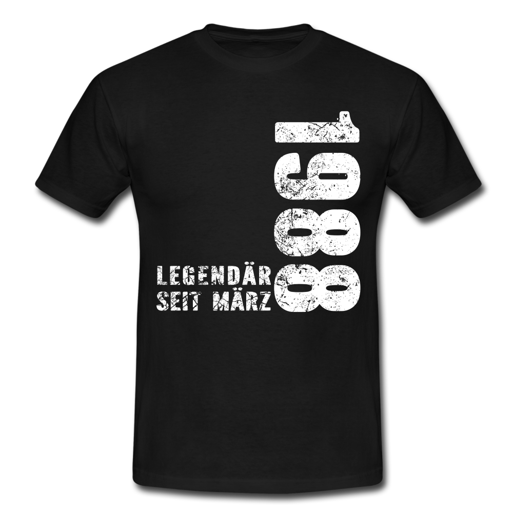 34. Geburtstag Legendär seit 1988 Geschenk Männer T-Shirt - black