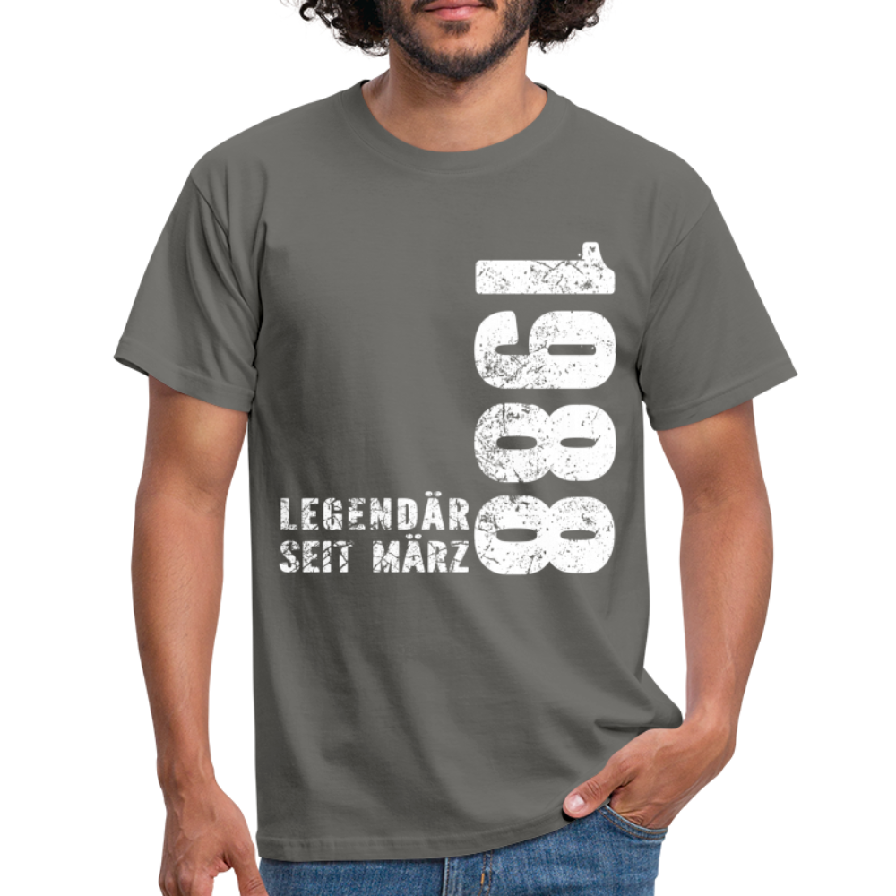 34. Geburtstag Legendär seit 1988 Geschenk Männer T-Shirt - graphite grey