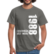 34. Geburtstag Legendär seit 1988 Geschenk Männer T-Shirt - graphite grey