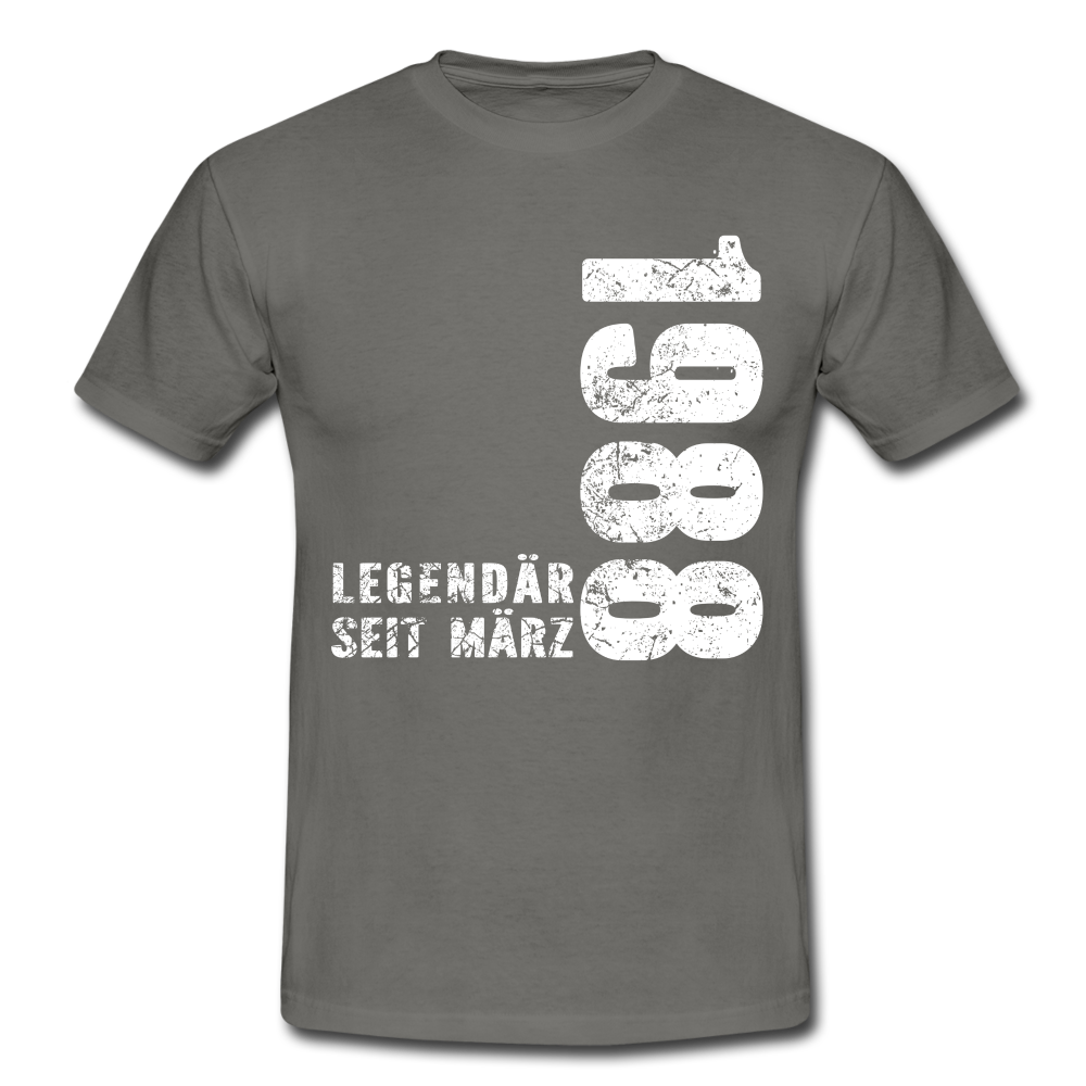 34. Geburtstag Legendär seit 1988 Geschenk Männer T-Shirt - graphite grey