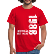 34. Geburtstag Legendär seit 1988 Geschenk Männer T-Shirt - red