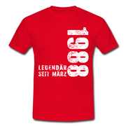 34. Geburtstag Legendär seit 1988 Geschenk Männer T-Shirt - red