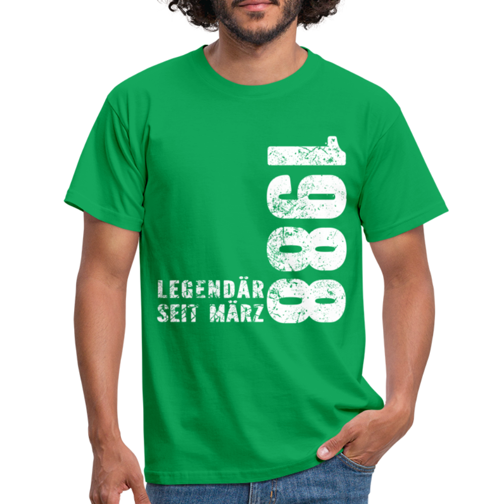 34. Geburtstag Legendär seit 1988 Geschenk Männer T-Shirt - kelly green