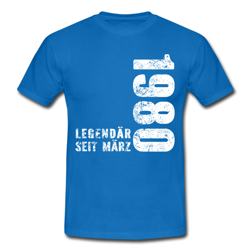 42. Geburtstag Legendär seit 1980 Geschenk Männer T-Shirt - royal blue