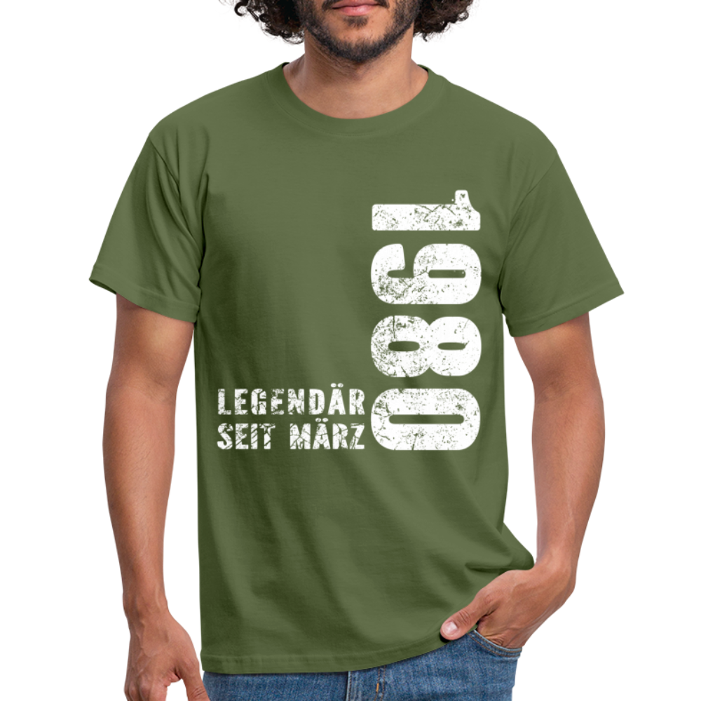 42. Geburtstag Legendär seit 1980 Geschenk Männer T-Shirt - military green