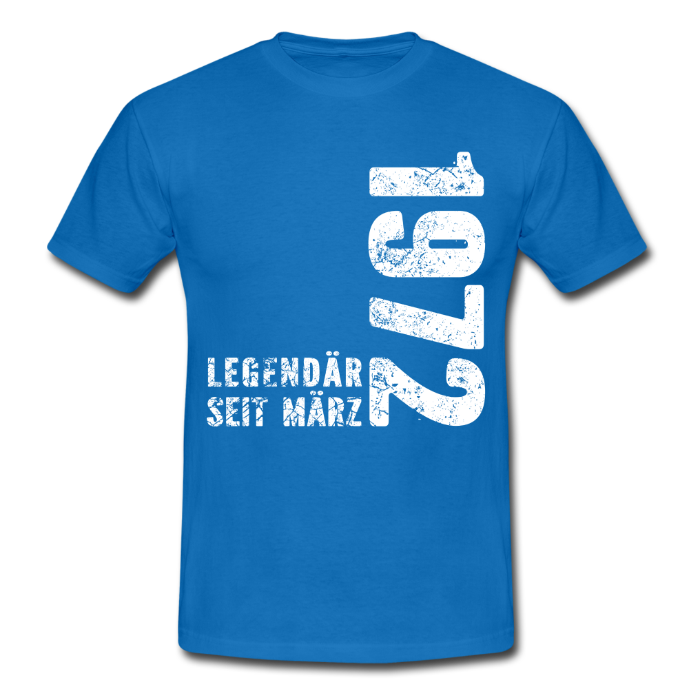 50. Geburtstag Legendär seit 1972 Geschenk Männer T-Shirt - royal blue