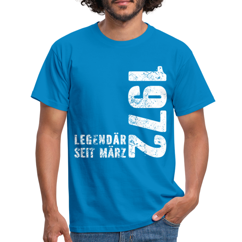 50. Geburtstag Legendär seit 1972 Geschenk Männer T-Shirt - royal blue