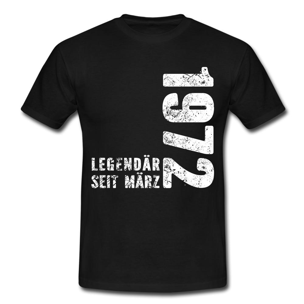 50. Geburtstag Legendär seit 1972 Geschenk Männer T-Shirt - black