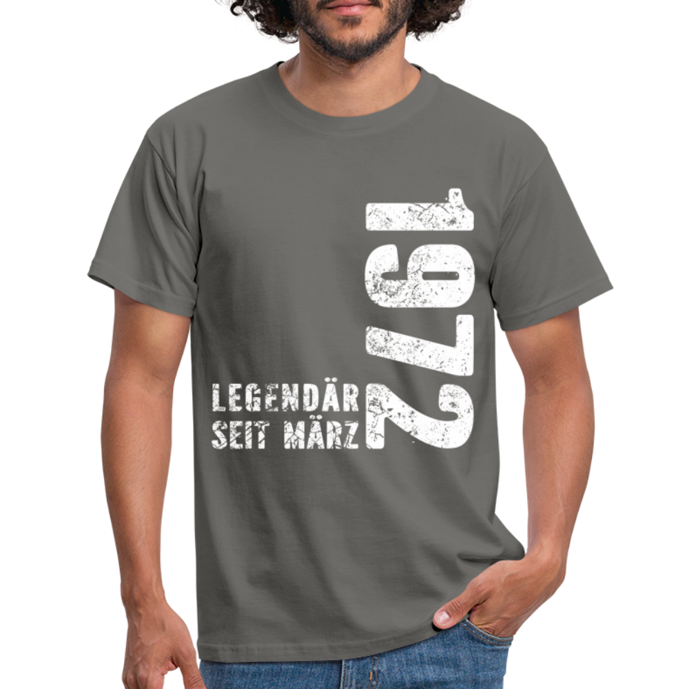 50. Geburtstag Legendär seit 1972 Geschenk Männer T-Shirt - graphite grey