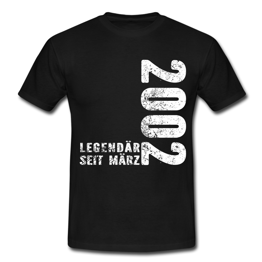 20. Geburtstag Legendär seit 2002 Geschenk Männer T-Shirt - black