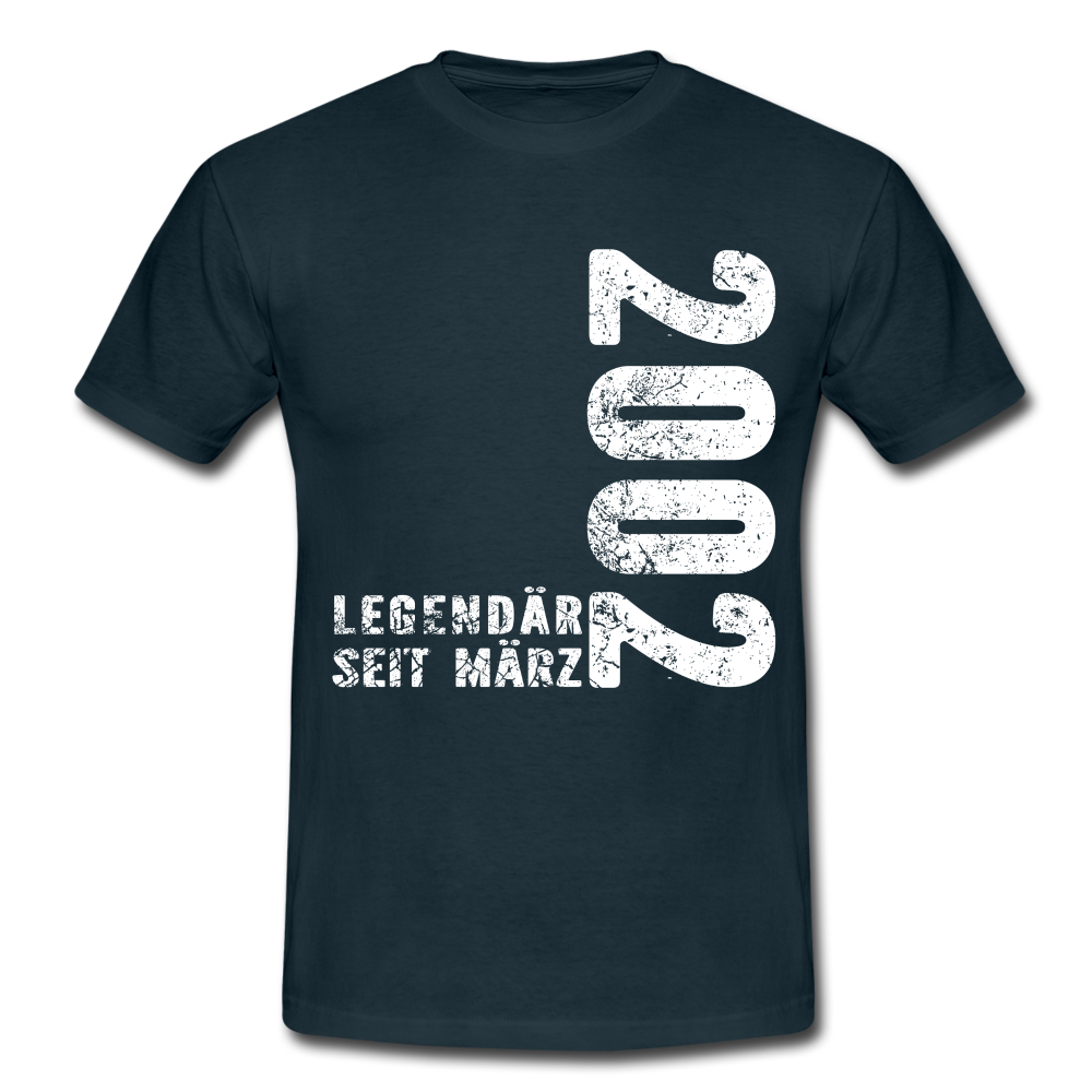 20. Geburtstag Legendär seit 2002 Geschenk Männer T-Shirt - navy