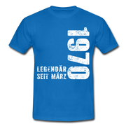 52. Geburtstag Legendär seit 1970 Geschenk Männer T-Shirt - royal blue