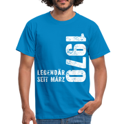 52. Geburtstag Legendär seit 1970 Geschenk Männer T-Shirt - royal blue