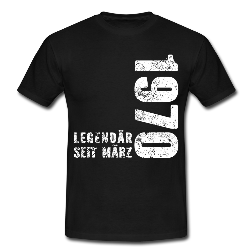 52. Geburtstag Legendär seit 1970 Geschenk Männer T-Shirt - black