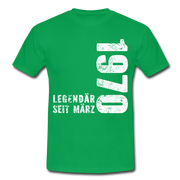 52. Geburtstag Legendär seit 1970 Geschenk Männer T-Shirt - kelly green