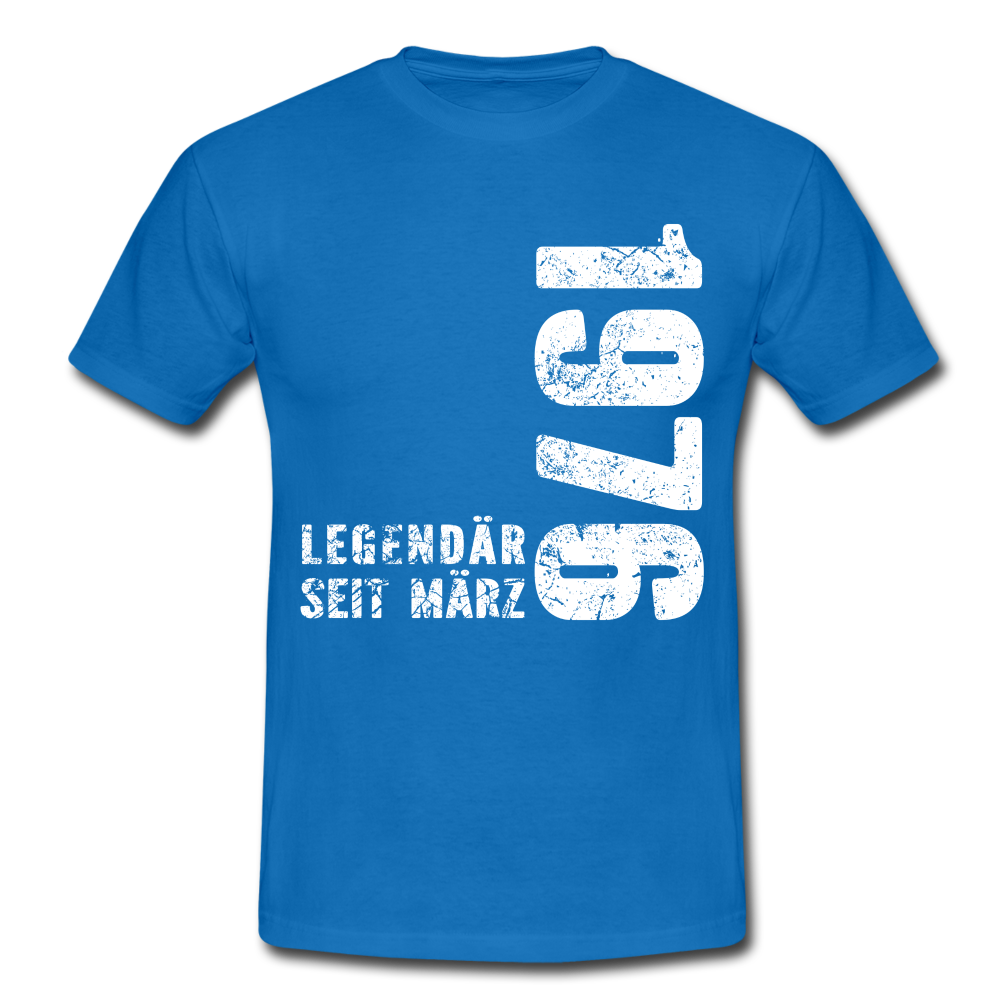 46. Geburtstag Legendär seit 1976 Geschenk Männer T-Shirt - royal blue