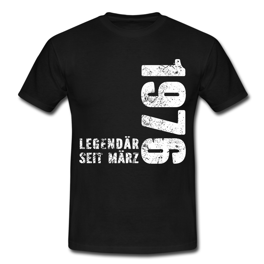 46. Geburtstag Legendär seit 1976 Geschenk Männer T-Shirt - black