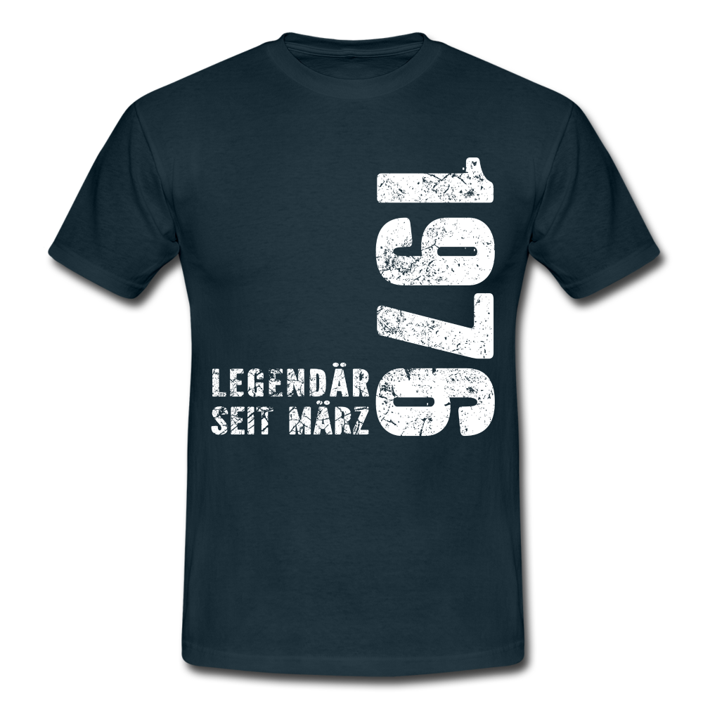 46. Geburtstag Legendär seit 1976 Geschenk Männer T-Shirt - navy