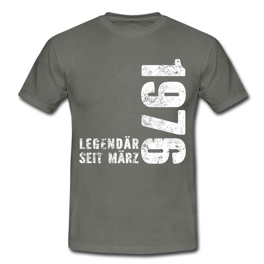46. Geburtstag Legendär seit 1976 Geschenk Männer T-Shirt - graphite grey