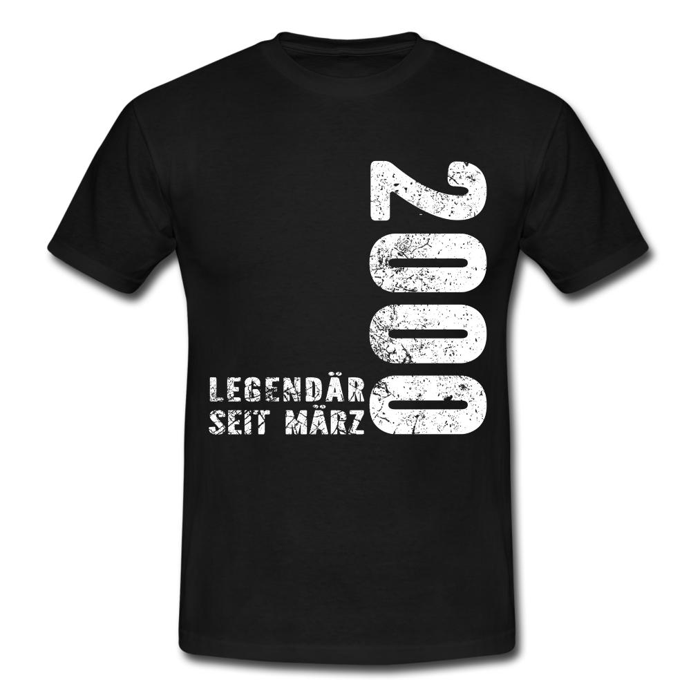 22. Geburtstag Legendär seit 2000 Geschenk Männer T-Shirt - black
