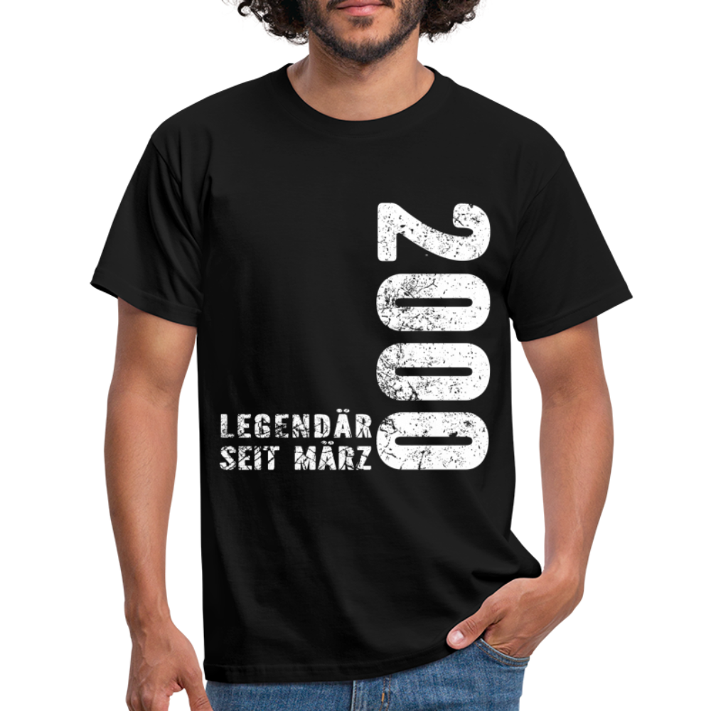 22. Geburtstag Legendär seit 2000 Geschenk Männer T-Shirt - black