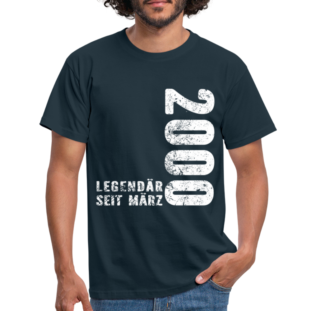 22. Geburtstag Legendär seit 2000 Geschenk Männer T-Shirt - navy