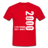 22. Geburtstag Legendär seit 2000 Geschenk Männer T-Shirt - red