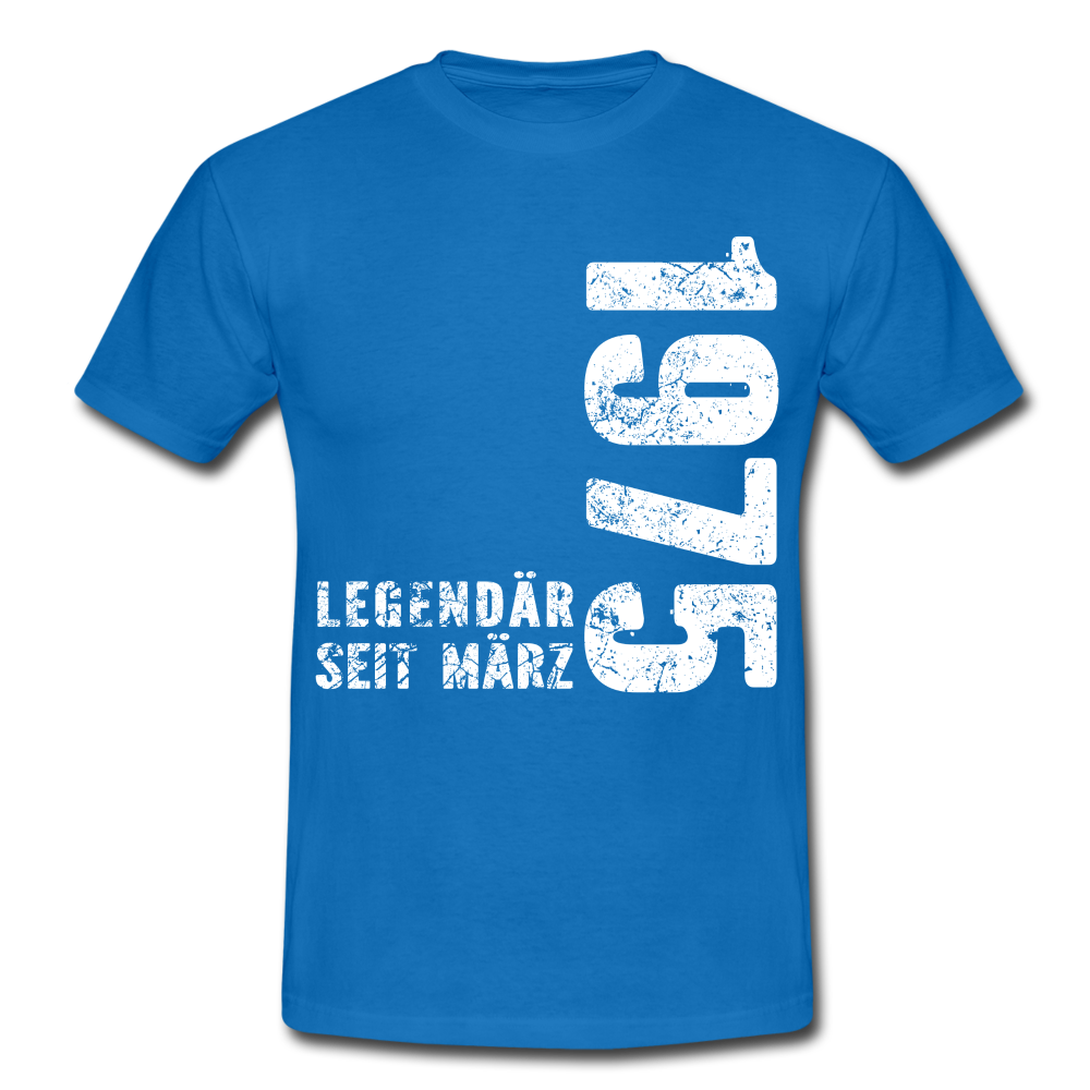 47. Geburtstag Legendär seit 1975 Geschenk Männer T-Shirt - royal blue