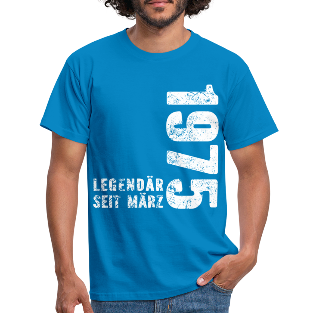 47. Geburtstag Legendär seit 1975 Geschenk Männer T-Shirt - royal blue