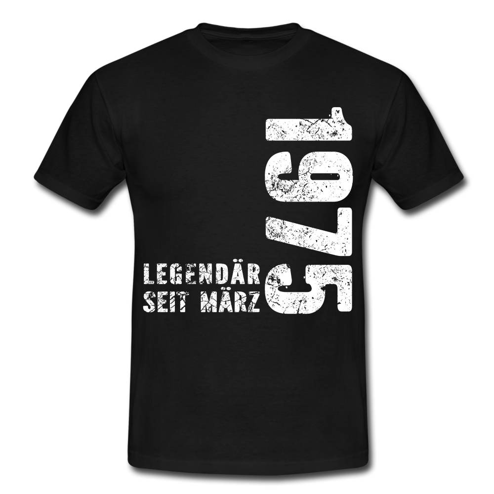 47. Geburtstag Legendär seit 1975 Geschenk Männer T-Shirt - black