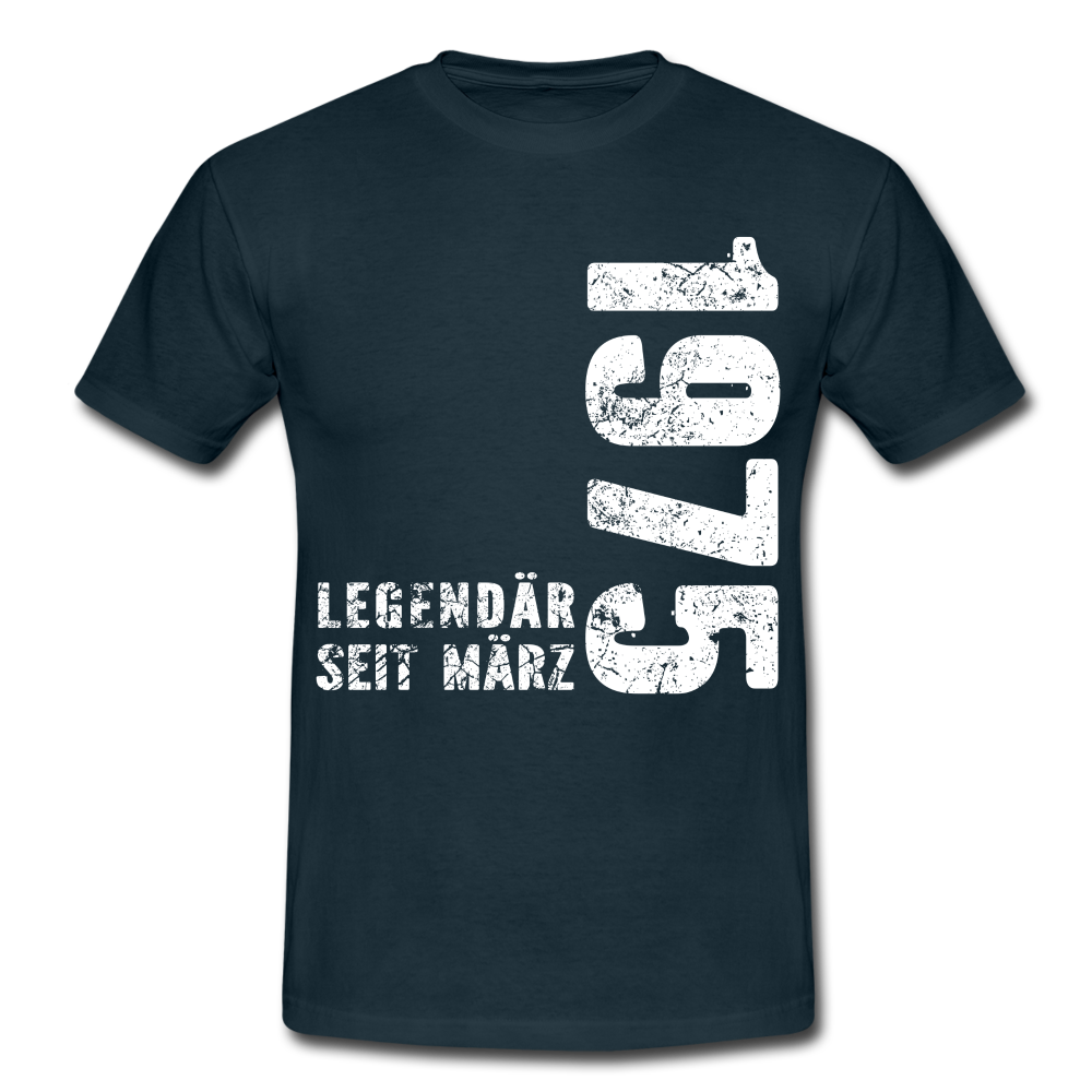 47. Geburtstag Legendär seit 1975 Geschenk Männer T-Shirt - navy