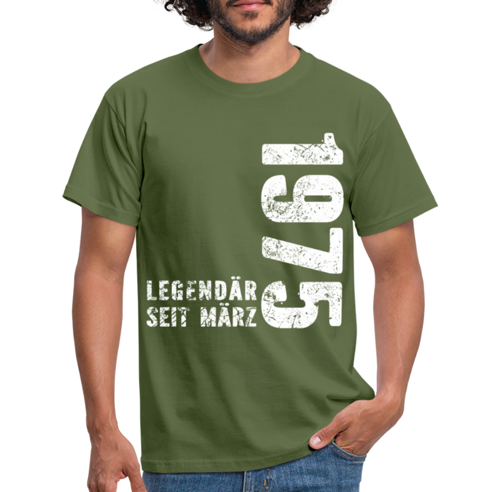 47. Geburtstag Legendär seit 1975 Geschenk Männer T-Shirt - military green