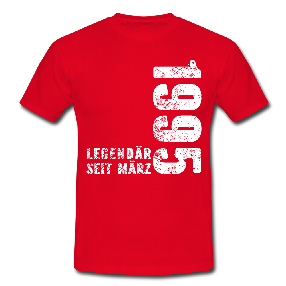 27. Geburtstag Legendär seit 1995 Geschenk Männer T-Shirt - red