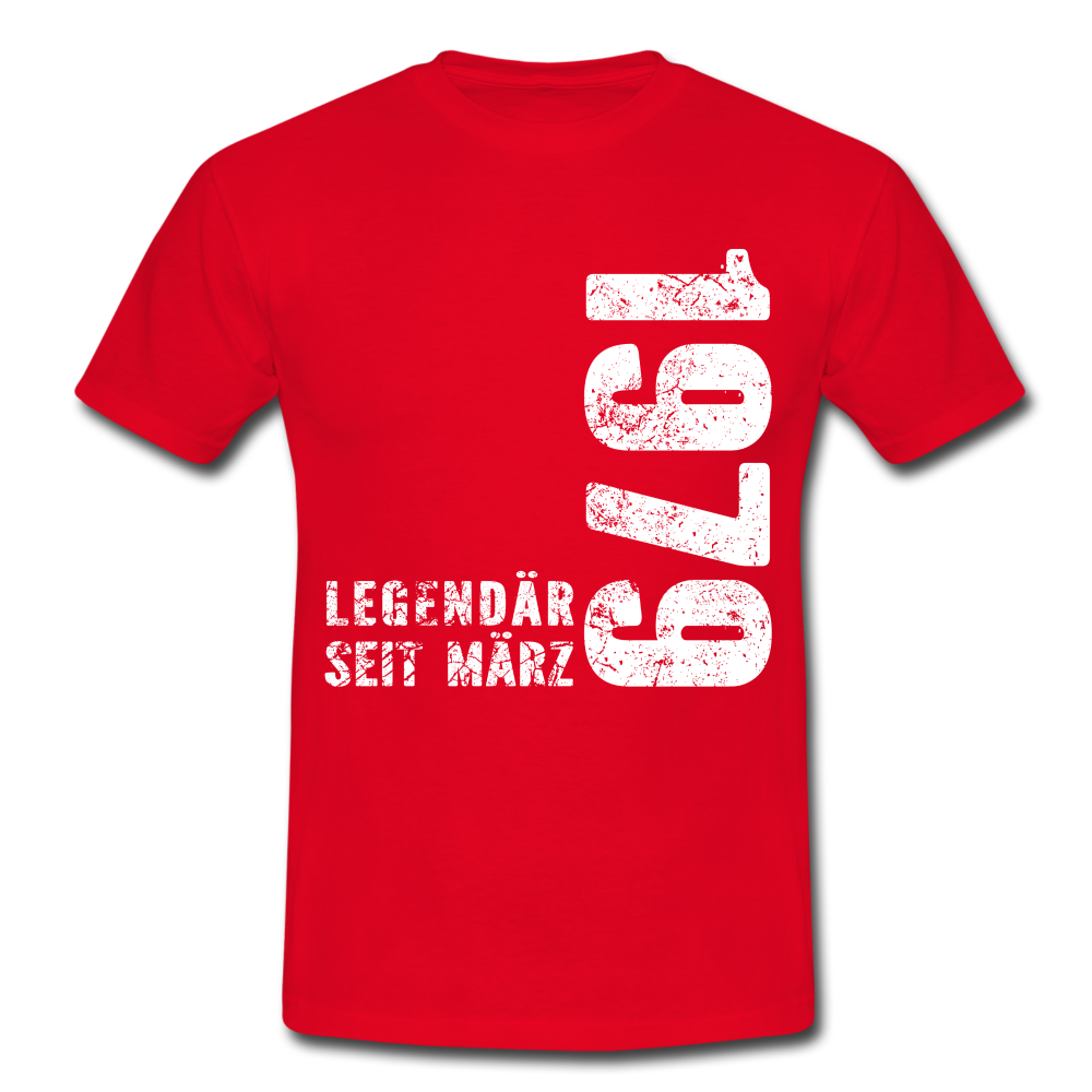 43. Geburtstag Legendär seit 1979 Geschenk Männer T-Shirt - red